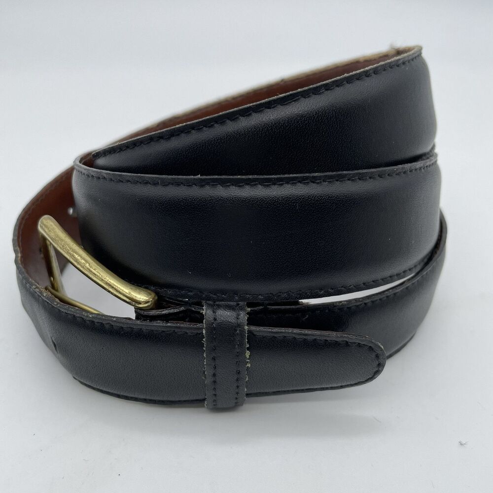 Torino European Tanned Cowhide Belt Men's Size 40 Black Leather Made In USA